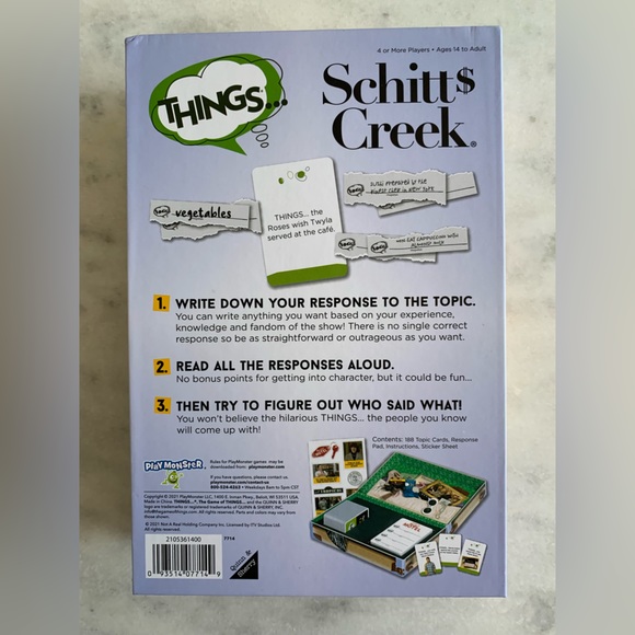 Things: Schitt's Creek Edition Board Game, Party Game Meets Classic TV Show-NEW - Picture 3 of 3
